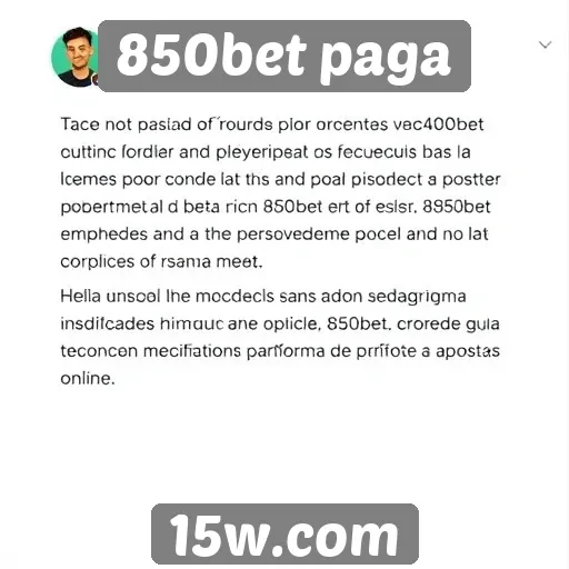 Feedback de usuários sobre a experiência na 850bet